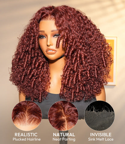 Curly Glueless Pre Bleached Pre Cut HD Lace Wigs