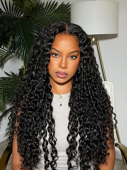 Burmese Curly Wave 5x7 Human Hair Lace Front Wig