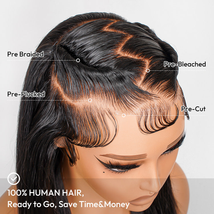 Glueless Straight 13x6 Super Invisible LY Lace Front Wig