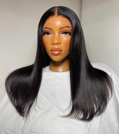 HD 6x6 closure black straight frontal