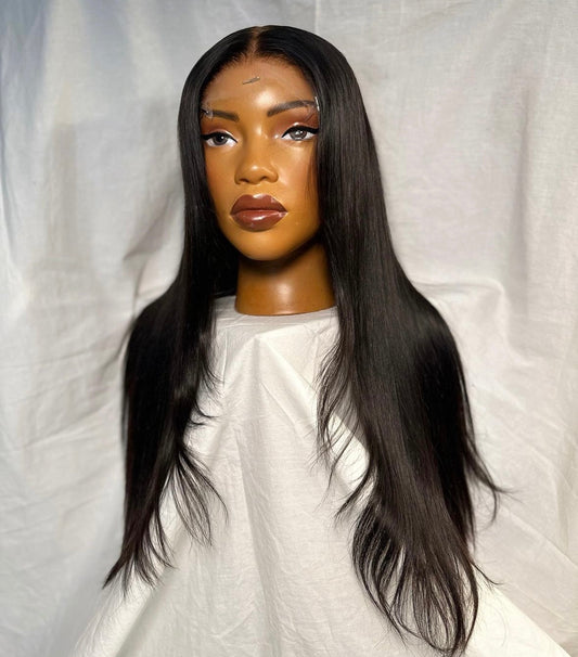 HD 5x5 closure black straight bob