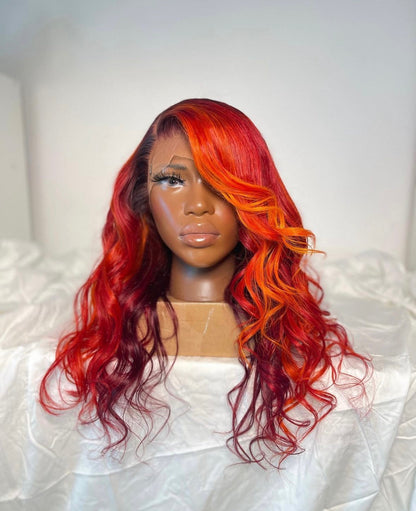 HD 13x4 fire highlight wavey frontal unit