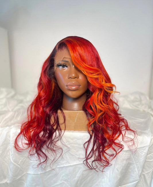 HD 13x4 fire highlight wavey frontal unit