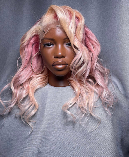 HD 13x4 Strawberries and cream wavy frontal unit