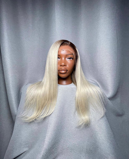 HD 13x4 ice blonde straight frontal unit