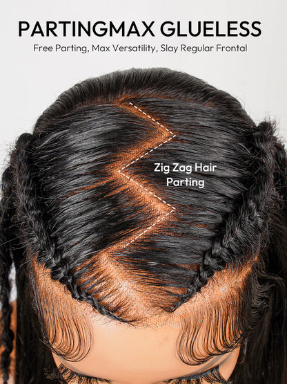 Glueless Pre-Styled Straight Wig Zig Zag Parting 13x6 Lace Front Wig