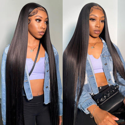 HD Lace Super Natural Hairline 28-40inch Silky Straight 13x6 Frontal Lace Wig
