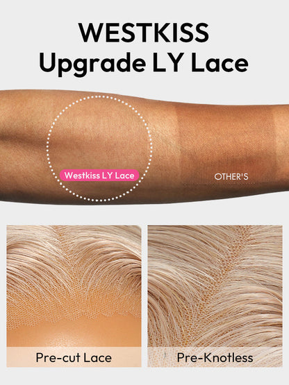 Blonde Color Straight Wig 13x4 Lace Front Wig Pre Plucked With Baby Hair