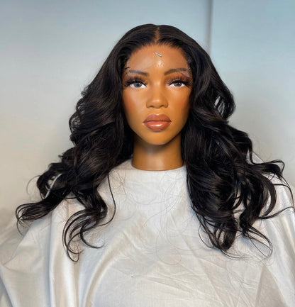 HD 5x5 closure layered wavy frontal