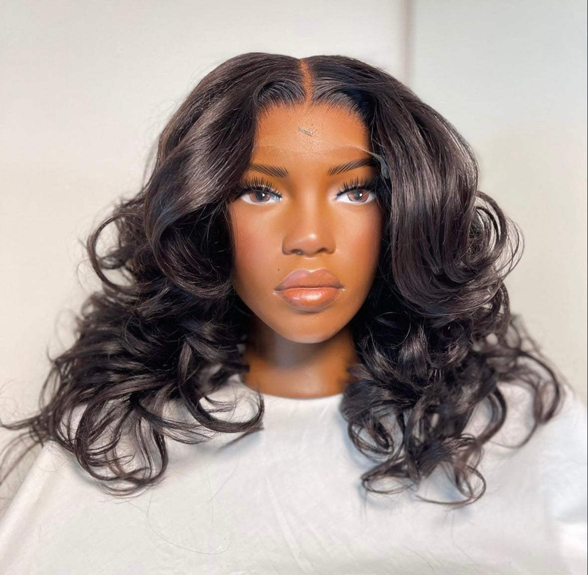 HD 5x5 closure layered wavy frontal