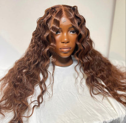 HD 6x6 closure brown wavey frontal unit