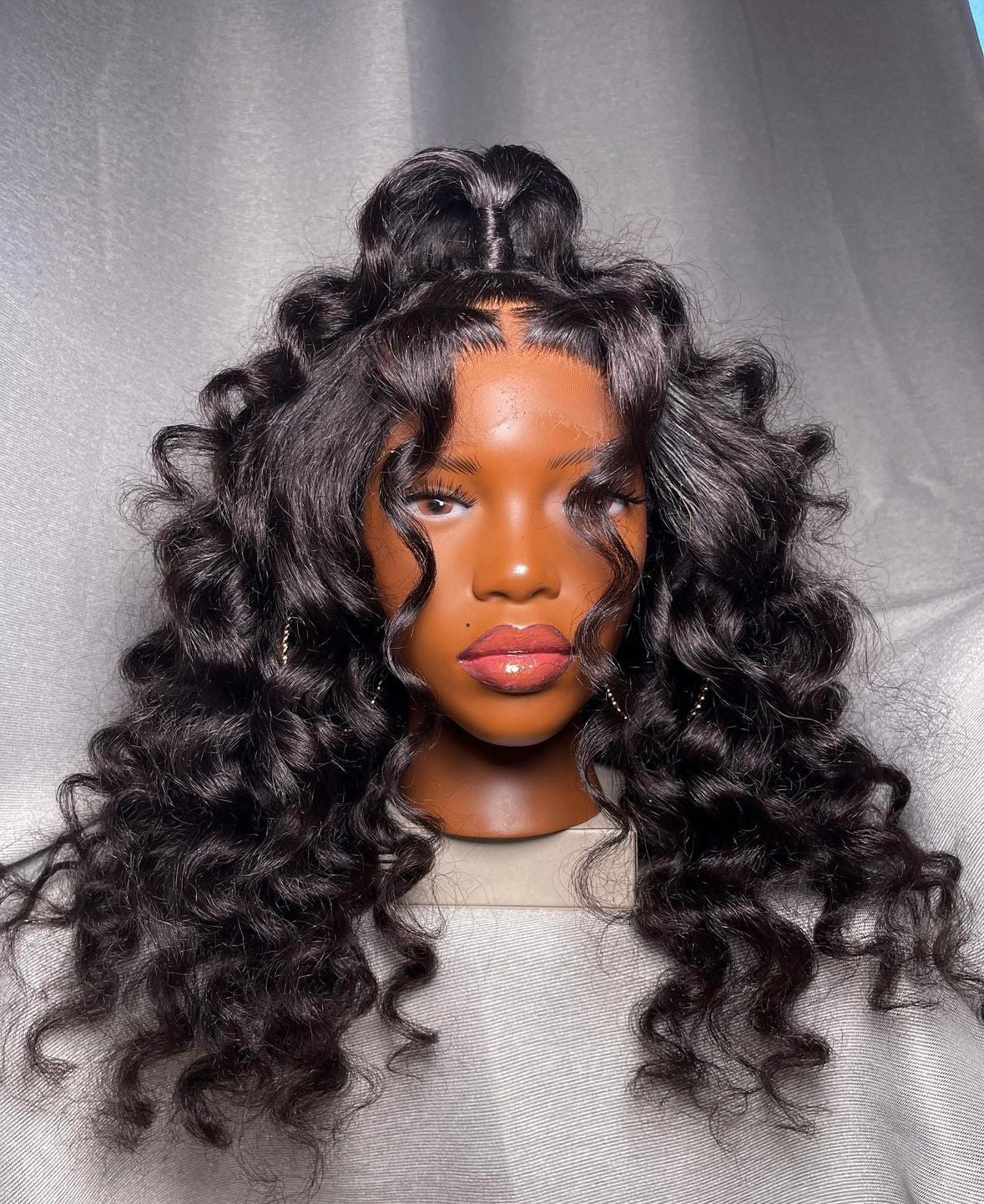 HD 5x5 closure black deep wave frontal unit