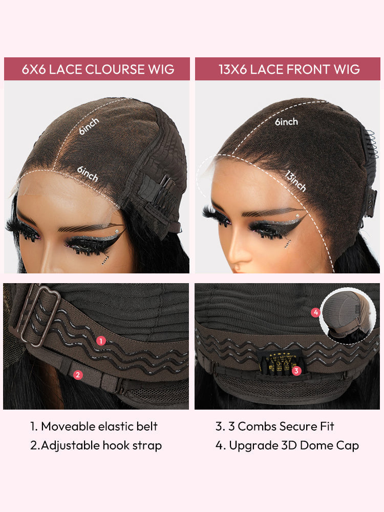 HD Wigs Lace Closure Wigs Transparent Body Wave Straight Invisible Wig