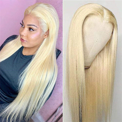 Full Lace Wigs 613 Colored Hair Lace Wigs 150% Density Blonde Straight Virgin Hair Ombre Wig
