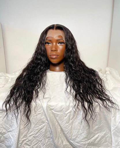 HD 13x4 black loose curly frontal unit