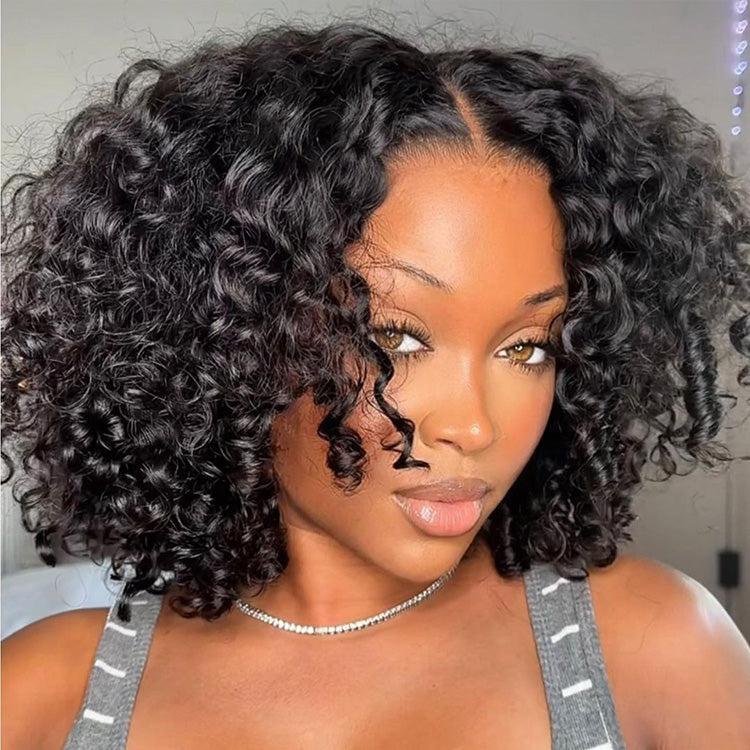 Short Water Wave Bob Wig Super Invisible LY Lace Bob Wig