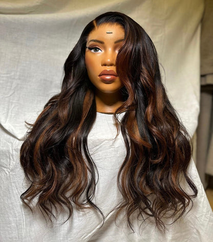 HD 6x6 closure Highlight  wavy frontal