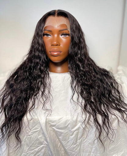 HD 13x4 black loose curly frontal unit