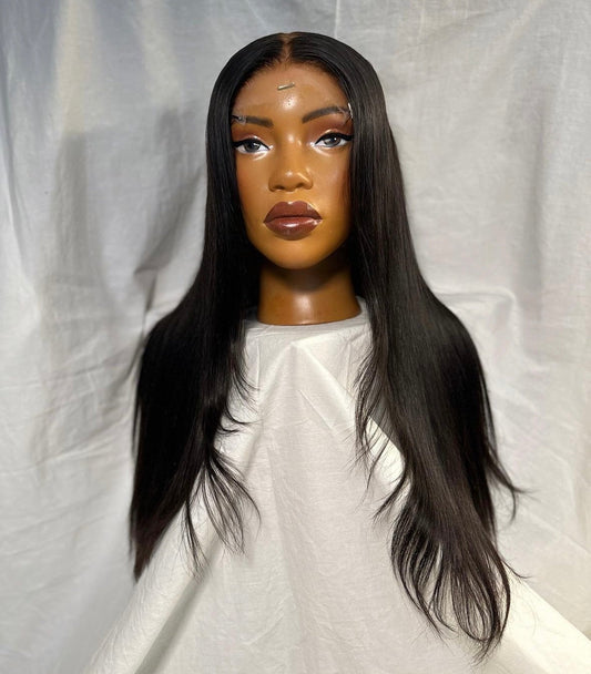 HD 5x5 closure black straight bob
