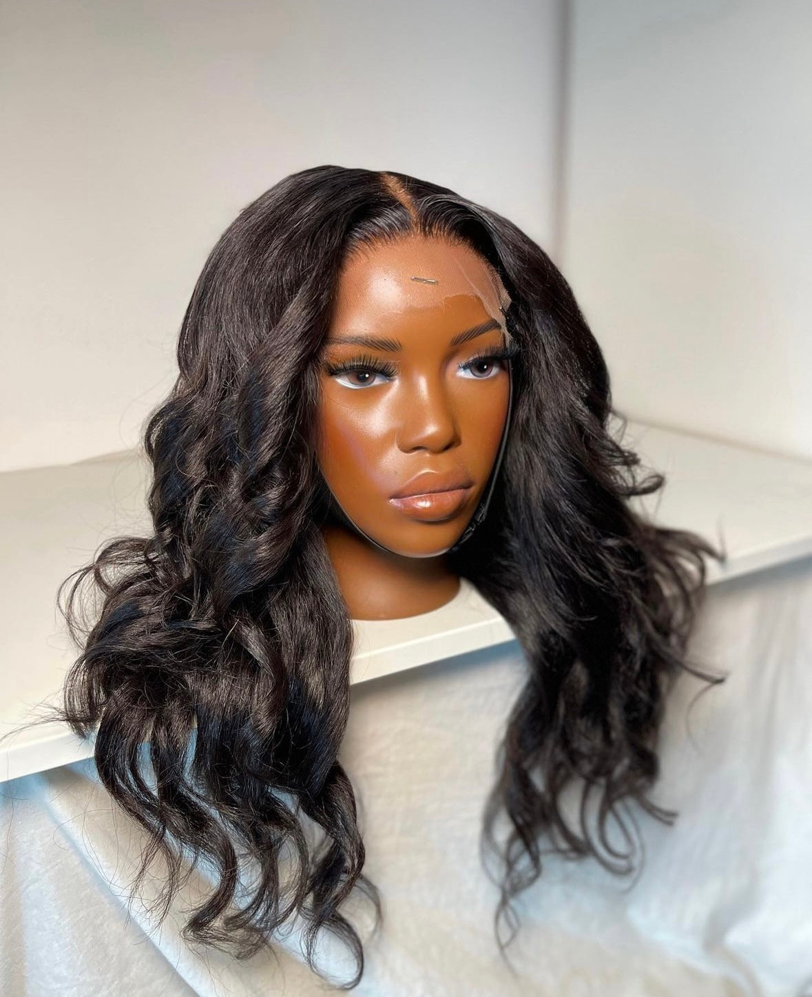 HD 6x6 closure black kinky wavey frontal unit
