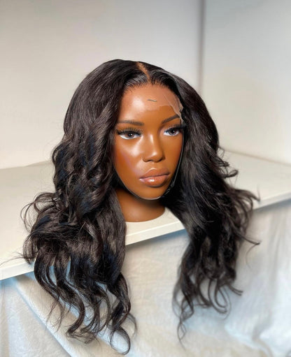 HD 6x6 closure black kinky wavey frontal unit