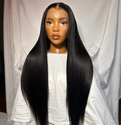 HD 13x4 natural black straight frontal unit