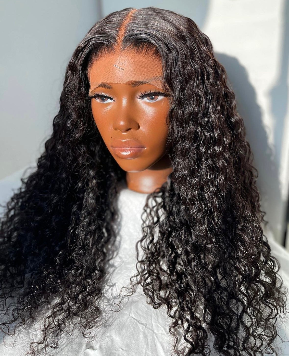 HD 6x6 closure black deep wave frontal unit