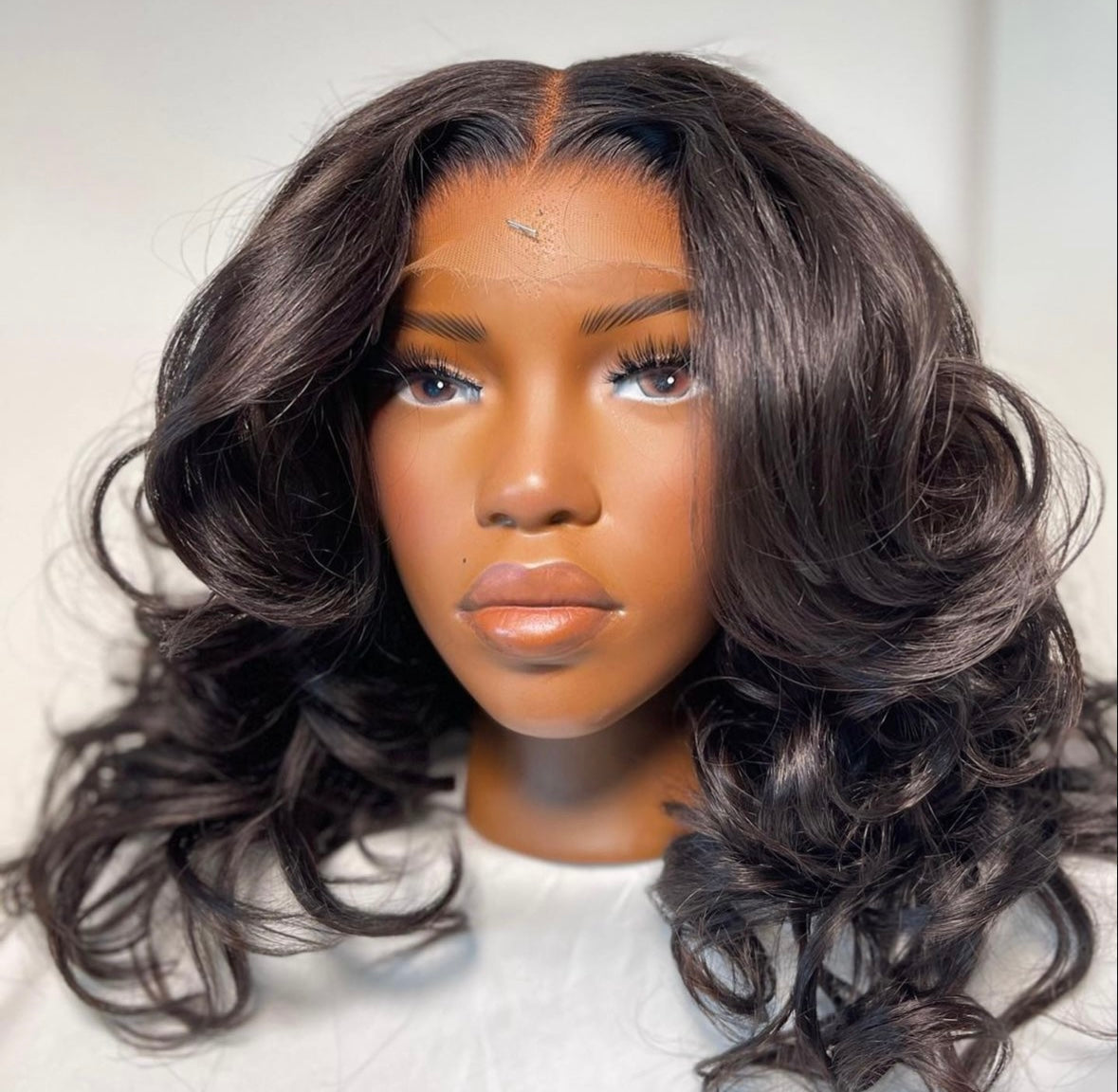 HD 5x5 closure layered wavy frontal