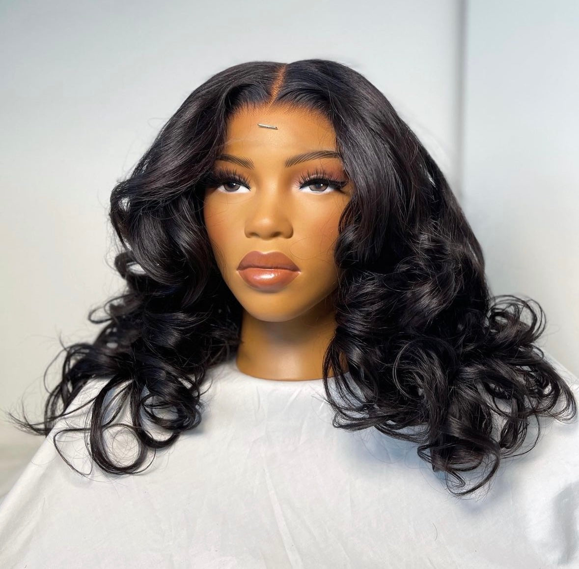 HD 5x5 closure layered wavy frontal