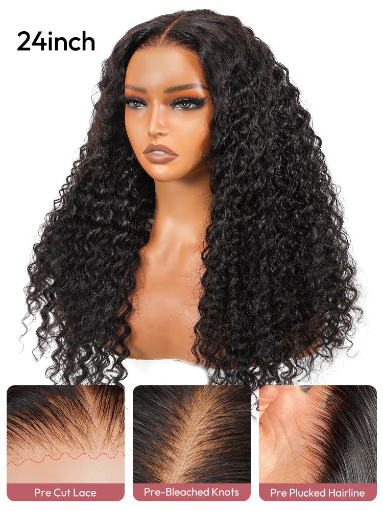 Deep Wave HD Transparent Lace Frontal Wigs Invisible HD Lace Wig