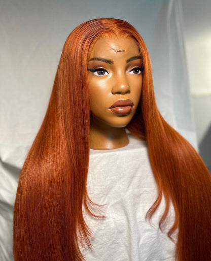 HD 13x6 Ginger straight frontal unit