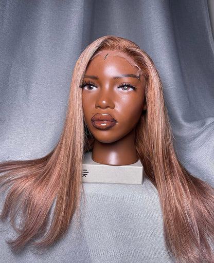 HD 6x6 closure honey blonde highlight straight frontal unit