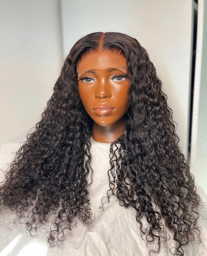 HD 6x6 closure black deep wave frontal unit