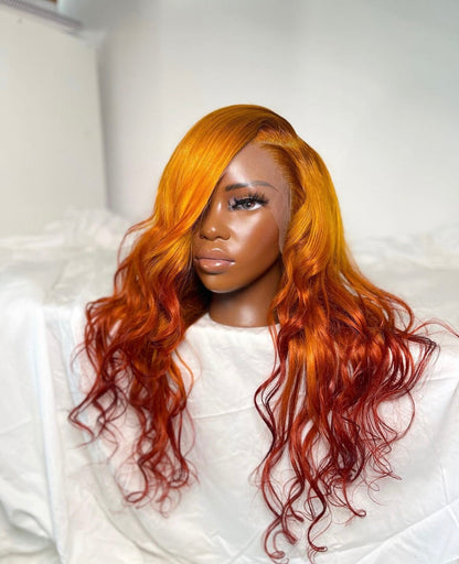 HD 13x6 fire highlight wavey frontal unit