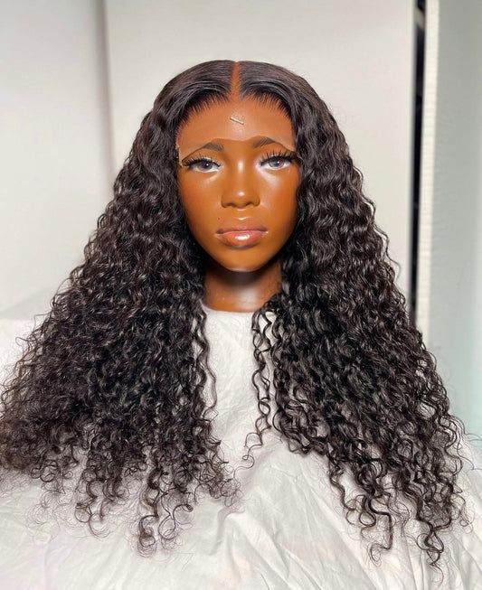 HD 6x6 closure black deep wave frontal unit