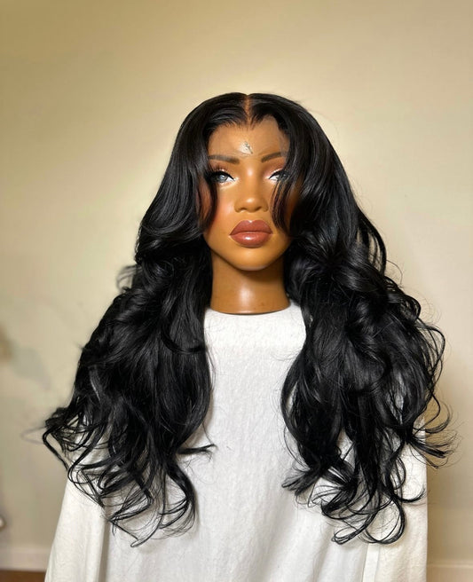 HD 13x6 Layered Jet Black frontal unit