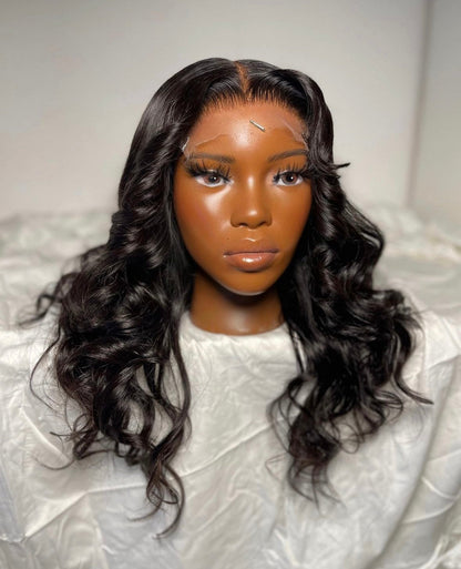 HD 5x5 closure layered wavy frontal unit