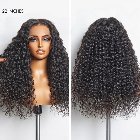Effortless Water Wave Snugfit Glueless 5x5 Closure Pre-Cut Lace Curly Wig