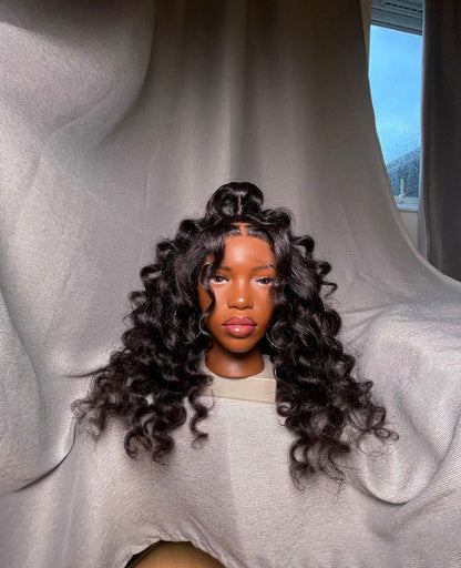 HD 5x5 closure black deep wave frontal unit