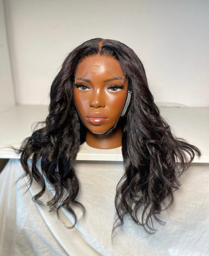 HD 6x6 closure black kinky wavey frontal unit