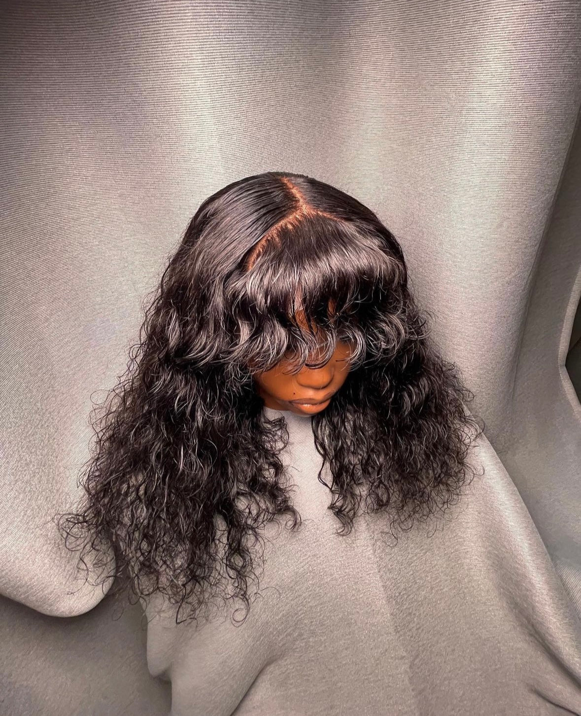 HD 5x5 closure loose fringe wavy frontal unit