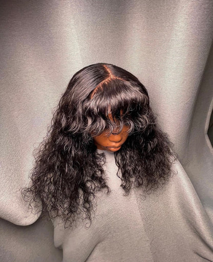 HD 5x5 closure loose fringe wavy frontal unit