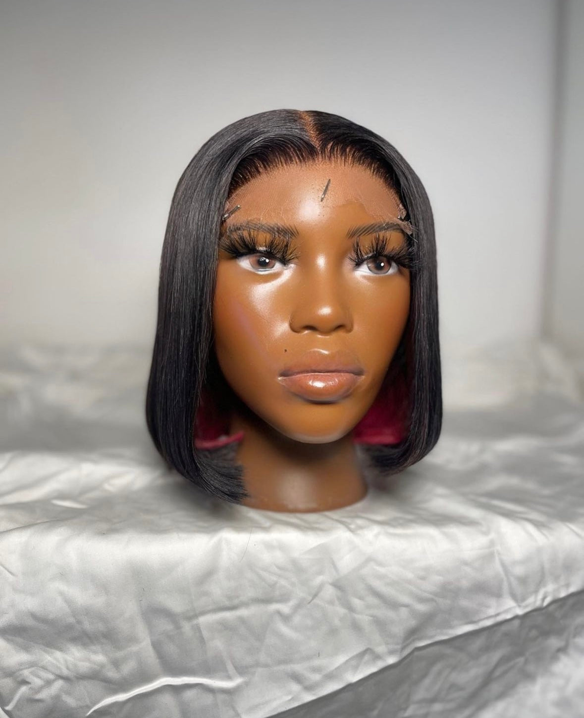 HD 5x5 closure straight frontal peekaboo bob