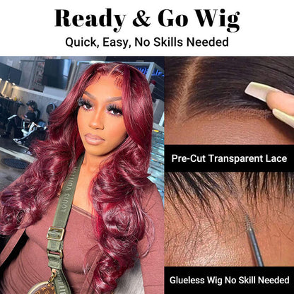 Burgundy Body Wave Lace Wig