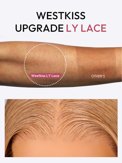 Glueless Light Chestnut Brown Hair Silky Straight Transparent Lace Front Wig Human Hair