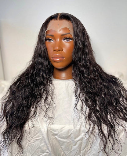 HD 13x4 black loose curly frontal unit