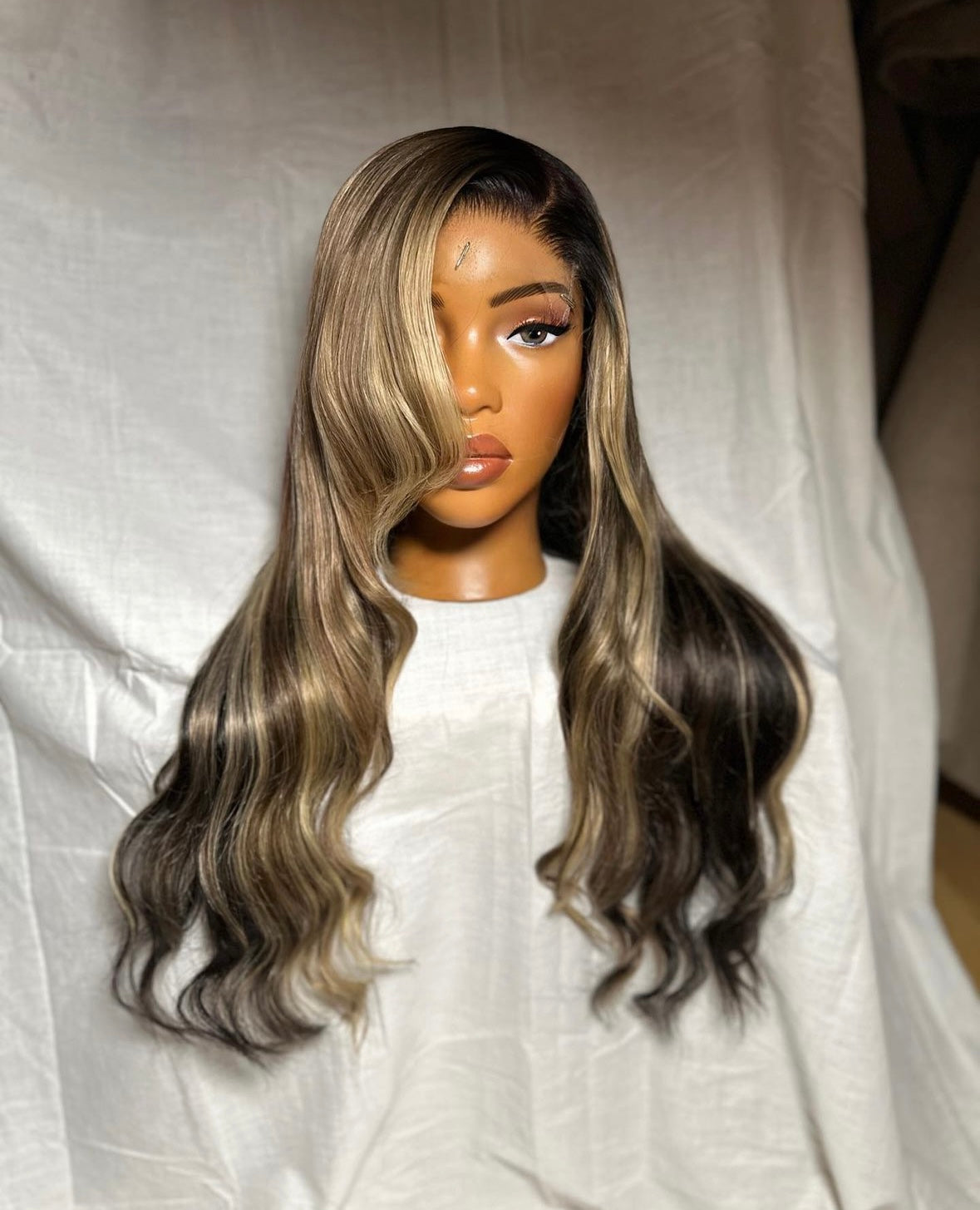 HD 6x6 closure highlight wavy frontal unit