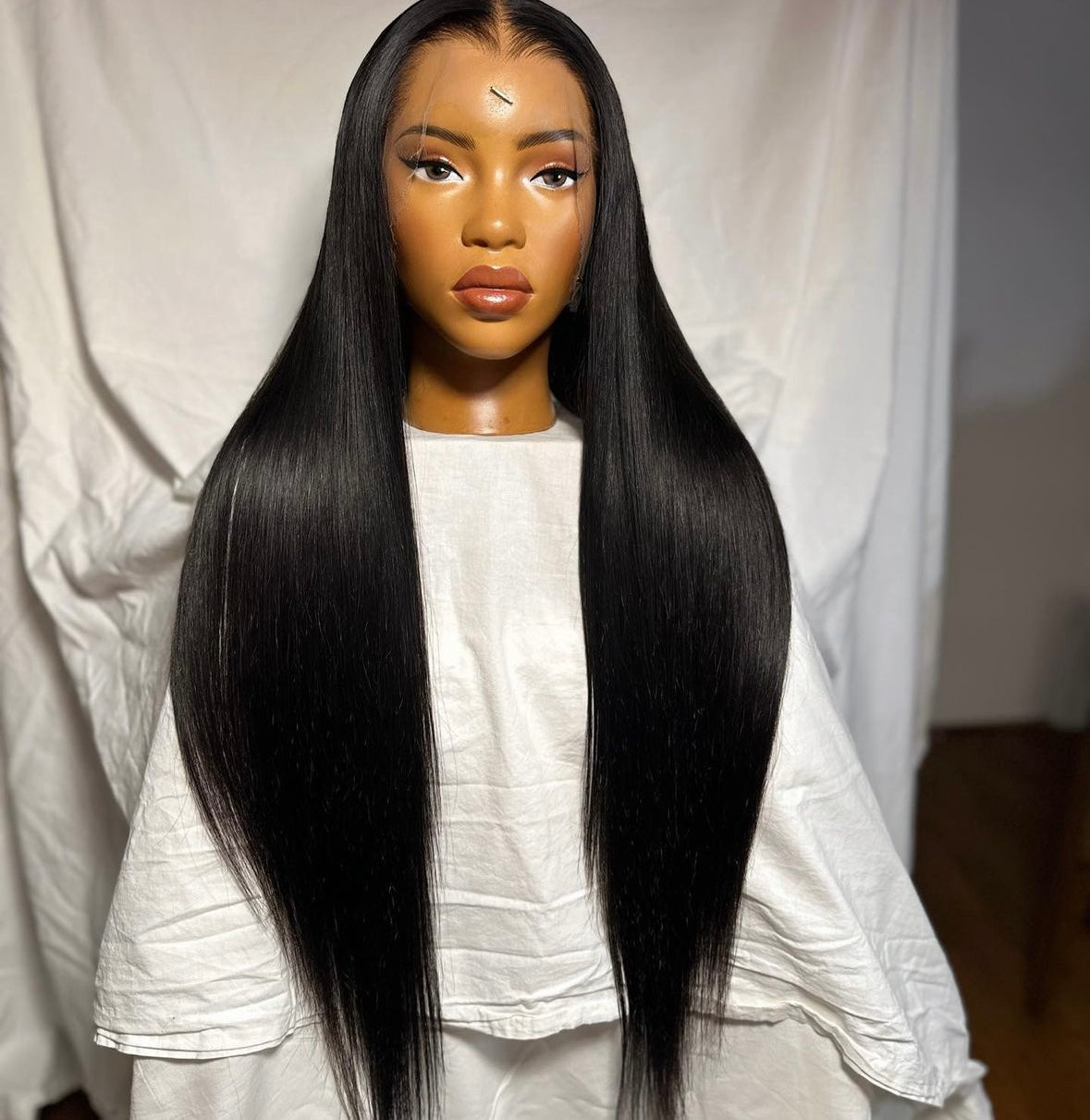 HD 13x4 natural black straight frontal unit