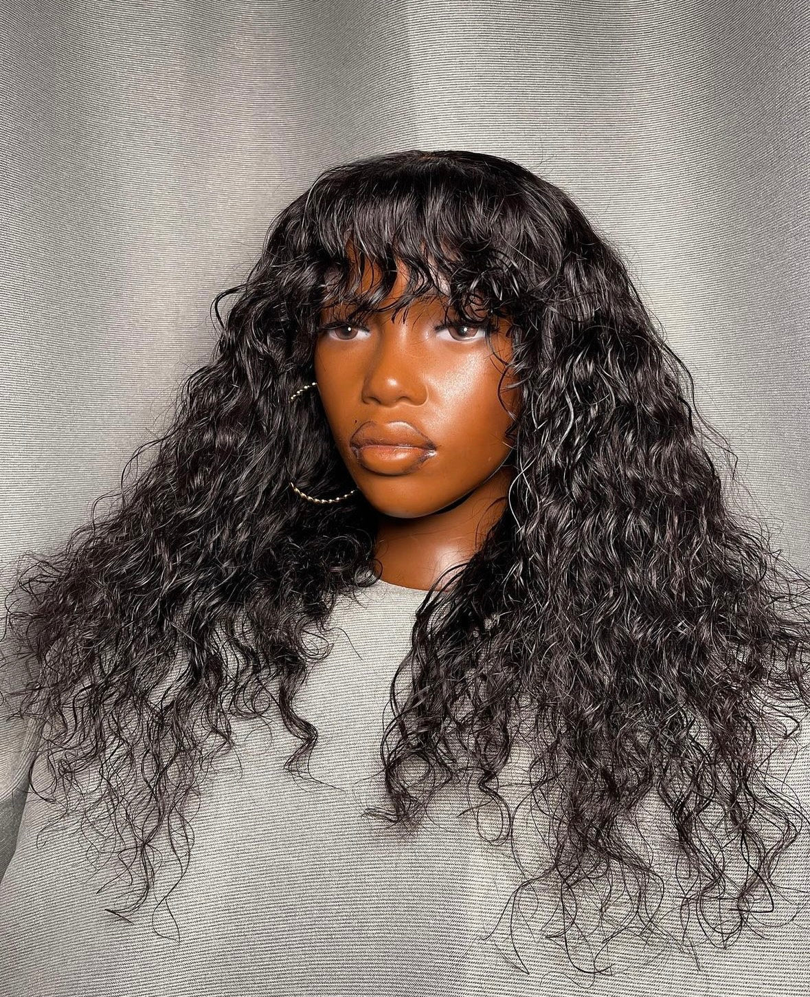 HD 5x5 closure loose fringe wavy frontal unit