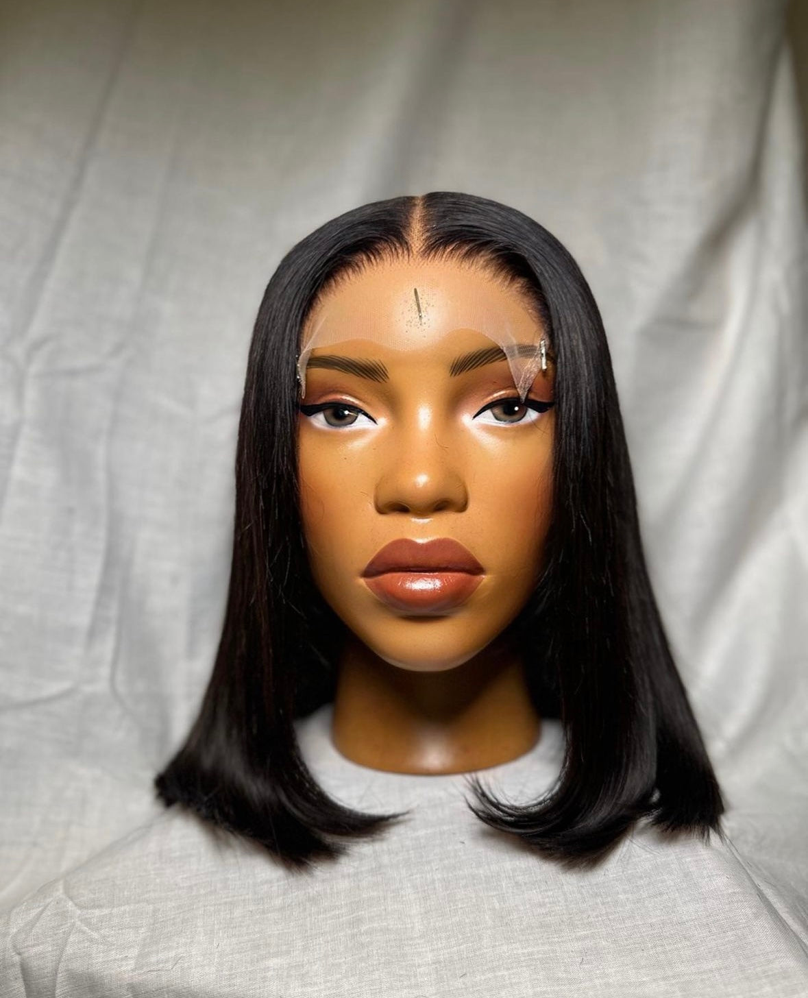 HD 5x5 closure black straight bob